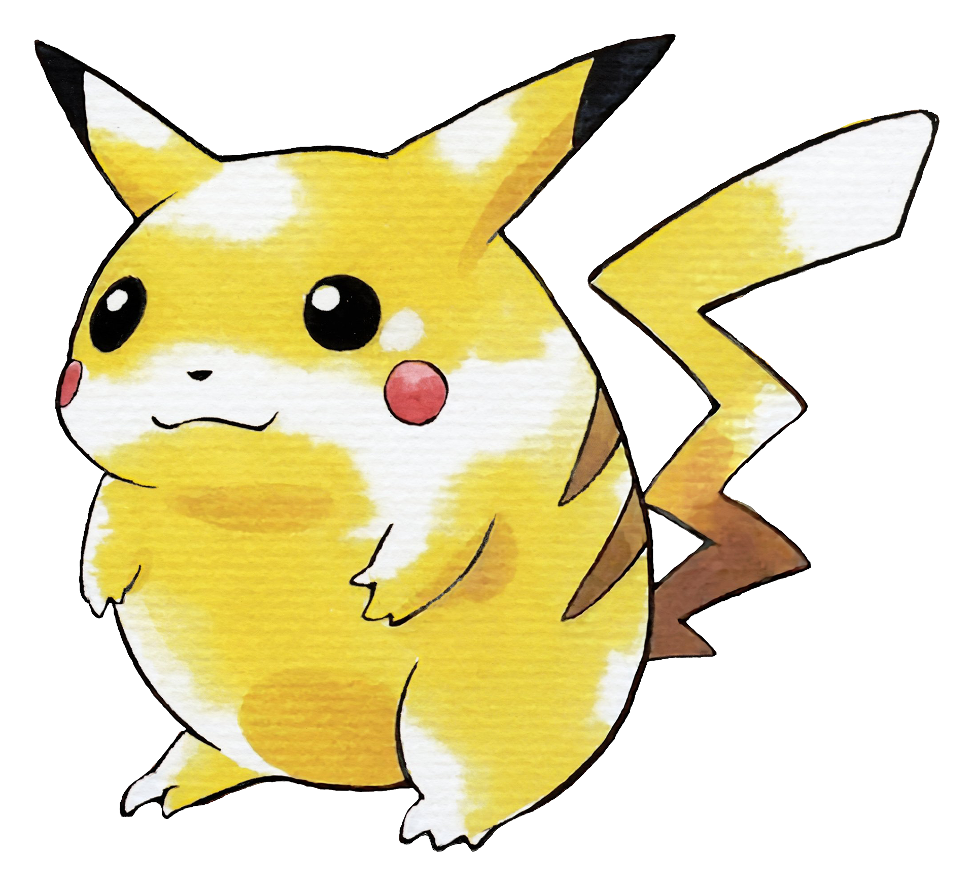 Original artwork of Pikachu by Ken Sugimori